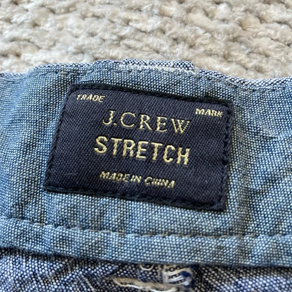 J. Crew Chambray‎ Shorts Waist 33 Inseam 7 Stretch Resort Wear Spring Preppy